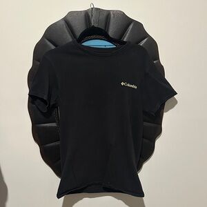 Columbia Black Crew Neck T-Shirt with Small Logo